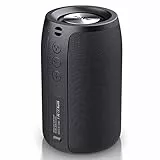 ZEALOT Cassa Bluetooth, Altoparlante Portatile, Outdoor, Bluetooth 5.0, Impermeabile, Stereo Rumoroso, Bassi Incredibili, 1500 Minuti Tempo di gioco con AUX/TF/USB per viaggi a casa Nero