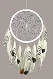 Vendo Acchiappa Sogni Grande Dreamcatcher Bianco Good Dream Diametro dell'anello 20 cm, Fatto a Mano, Lunghezza Totale Circa 50 cm Acchiappasogni e Giochi da Appendere