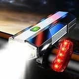 IPSXP 5000 Lumens Luci Bicicletta LED,12 ore di utilizzo e IPX6 Impermeabile,Funzione Power Bank & Luci Bicicletta LED Ricaricabili USB,Modalità Multiple,Adatto a Tutti i Tipi di Biciclette