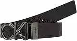 Calvin Klein ADJ/REV CK METAL BOMBE PB 35MM, Uomo, Black/Brown, 110