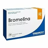 YAMAMOTO RESEARCH Bromelina 30 Compresse, Integratore Alimentare con 1000 mg di Bromelina, Enzima con Azione Digestiva e Drenante
