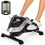 Profun Mini Bicicletta Fitness a Pedale - Mini Cyclette Magnetica stazionaria, Attrezzatura ambulante 2 in 1 per l'allenamento della Forza del Braccio della Gamba del Ginocchio (Nero)