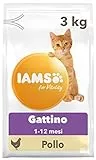 IAMS for Vitality Alimento secco con pollo fresco per gattini (1-12 mesi) - 3 kg