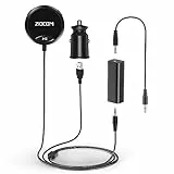 ZIOCOM Kit auto Bluetooth, adattatore Bluetooth AUX per auto con isolatore di rumore Ground Loop per conversazioni a mani libere e streaming musicale, caricabatteria da auto USB a doppia porta
