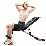 CITYSPORTS Panca Pesi，panca multifunzionale regolabile per il fitness, panca multifunzionale con cinghie per l'allenamento, sedile confortevole, adatta per utenti di casa e ufficio