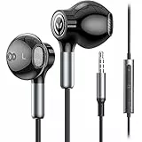 Cuffie, Auricolari Magnetici Sport, Cuffie in-Ear con Microfono, Cuffiette con Filo, Isolamento del Rumore, Bassi Potenti, Collega e Usa 3.5mm Jack, per iPhone, Samsung, Huawei etc.