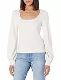The Drop, Maglia da Donna, @lucyswhims, Maglia con Scollo Quadrato e Maniche a Palloncino, Avorio, XXS