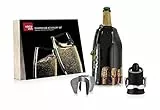 Vacu Vin Set di Accessori Champagne (3 Pezzi) | Refrigeratore, Tappo per Champagne e Beccuccio, Apribottiglie