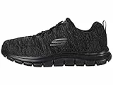 Skechers Track Front Runner, Scarpe da Ginnastica Basse Uomo, Black, 42 EU