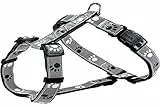 Trixie Imbracatura per Cane in Argento Catarifrangente, Colore Nero/Grigio (Altamente Catarifrangente)
