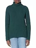 Goodthreads Maglione Dolcevita in Cotone a Punto Shaker Donna, Verde Scuro Puntinato, L