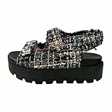 Wedges Fashion Retro Toe Sandali Estivi Piattaforma Donna Sandali Find Scarpe Donna, Nero , 39 EU