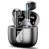Cuffie Bluetooth, Auricolari Bluetooth 5.3 HiFi Stereo, Cuffie Wireless In Ear con ENC Mic, 2023 Cuffie Senza Fili IP7 Impermeabili Controllo Touch, Cuffiette Bluetooth Display LED/USB-C/40H, Nero