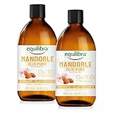 Equilibra Corpo, Olio di Mandorle Puro, Olio di Mandorle Dolci, Protettivo, Nutriente e Elasticizzante, Aiuta a Prevenire le Smagliature in Gravidanza o Durante una Dieta Ipocalorica, 2 Pezzi da 500ml