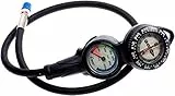 Cressi Console CP2 Compass + Pressure Gauge, Console 2 Strumenti Bussola/Manometro per Immersioni BAR Unisex Adulto, Nero, Taglia Unica