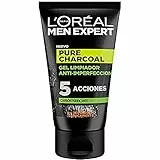 L'Oréal Paris Men Expert Gel Detergente Viso Detox Pure Charcoal, Formula Arricchita con Carbone Vegetale, 100 ml
