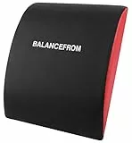 BalanceFrom Ab Mat Trainer Addominale Macchina Esercizio Crunch Roller Allenamento, Unisex - Adulto, Tappetino per il nucleo., nero/rosso