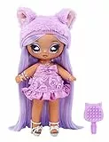 Na! Na! Na! Surprise Sweetest Gems, VALENTINA LOVELY, Bambola alla moda da 19 cm, ispirata alla pietra preziosa Ametista, Capelli viola, vestito, berretto e spazzola, Da collezione, Età: 5+