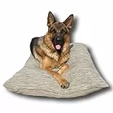 Dorian Home Cuscino per Cani, Cuccia Cane Super Imbottita e Morbida, Cuscino Resistente e Antigraffio, Non ha bisogno di essere Sfoderato, Lavabile in Lavatrice. (80 x 120, Beige)