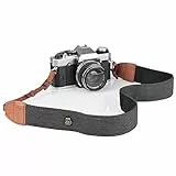 TARION tracolla vintage cintura per tutte le fotocamere DSLR Nikon Canon Sony Pentax (Denim nero)