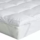 Bedecor Materassino in Poliestere di Microfiber di Alta qualità, Morbido, antiallergico, Facile da Pulire, Bianco 180x200cm