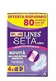 Lines Seta Ultra Assorbenti Ultra Giorno Ali, Pacco Scorta, Confezione da x80 pezzi