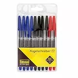 Idena 500234 - Penna a sfera, 10 pezzi, colori di scrittura assortiti