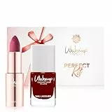 Wakeup Cosmetics - PERFECT KIT - 1 Rossetto Matte (Color Veil 04) + 1 Smalto per Unghie a Lunga Durata (Colore Canelle)