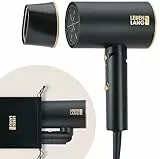 LEBENLANG Asciugacapelli Ion 2100W - Anti-Spliss con modalità aria fredda | Travel Hair Dryer pieghevole piccolo | Ion Hair Dryer Asciugacapelli Piccolo asciugacapelli (Nero)