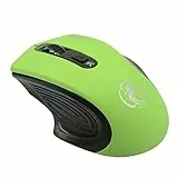 Agolaty - Mouse ottico portatile da gioco per PC, unisex, colore: verde, medio