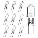 Rpanle Lampadine Alogene G4, Lampadina G4, 20W 12V, Bianco Caldo 3000K, Alogeno Lampada Delle Capsule per Luci di Segnalazione e Iluminazione da Cucina, 10 Pezzi