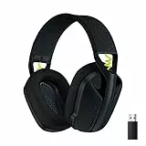 Logitech G435 LIGHTSPEED Cuffie Gaming Wireless Bluetooth, Cuffie Over Ear Leggere, Microfoni Integrati, Batteria da 18 Ore, Compatibile con Dolby Atmos, PC, PS4, PS5, Mobile, Nintendo Switch - Nero