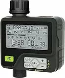 CROSOFMI Centralina Irrigazione Automatico Timer Giardino Batteria Smart Sensore di Pioggia Programmatore Irrigatore Irrigazione 6 Programmi Indipendenti