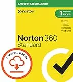 Norton 360 Standard 2024, Antivirus per 1 dispositivo, Licenza di 1 anno, PC, Mac, tablet e smartphone, Codice d'attivazione via email