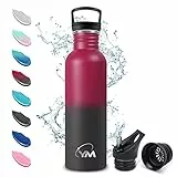 KollyKolla Borraccia in Acciaio Inossidabile, 750 ML, Borraccia Riutilizzabile, Senza BPA, Borraccia Ecologica con Cannuccia e Filtro, Borracce per Bambini e Adulti, Sport, Famiglia, Viaggi, Campeggio