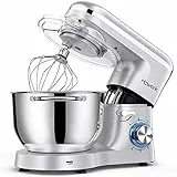 Impastatrice HOWORK, 1500w Impastatrice Planetaria, Robot Da Cucina Grandi 6 Velocità Con Ciotola in Acciaio Inossidabile Da 6,2 Litri, Impastatrice Da Cucina (6,2 Litri, Argento)