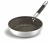 Pentole Agnelli Infinity Padella Svasata Alta, Acciaio Inossidabile, Argento, Antiaderente, 40 cm