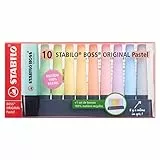 STABILO Evidenziatore BOSS ORIGINAL, Set da scrivania x 10 evidenziatori pastello, versione 2