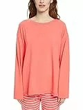 ESPRIT Cosy Melange Sus - Maglia A Maniche Lunghe, Parte superiore del pigiama Donna, Coral 2, 50