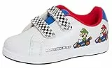 Super Mario Brothers Scarpe da ginnastica sportive da ragazzo Mario Kart Casual Scarpe da skate, bianco, 32 EU