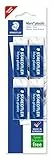 Staedtler Mars Plastic 526 50 Confezione di 4 gomme a forma di matita