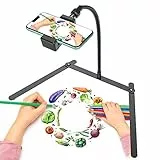 Regolabile porta cellulare treppiede, supporto per cellulare, supporto da tavolo per l’insegnamento per streaming live e video online e per video dimostrativo di creazione di prodotti alimentari