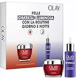 OLAY Regenerist Crema Viso Giorno 50ml + Retinol24 Siero Viso Notte, Idea Regalo, Cofanetto Giorno & Notte Antirughe Pelle Idratata e Luminosa