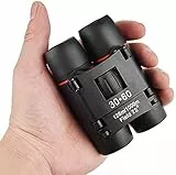 Binocolo Pieghevole 30 X 60 per Adulti Bambini, AISOO Telescopio Compatto Visione Notturna Bionoculars Portatile Tascabile per Regali di Natale Campeggio Caccia Birdwatching Concerti Partite di Calcio