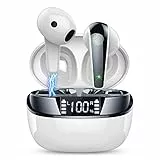 ROMOKE Cuffie Bluetooth Auricolari Bluetooth 5.3 Mini Cuffie Wireless In Ear con HD Mic, IP7 Impermeabili Cuffie Senza Fili Cancellazione Rumore con Display LED Cuffiette Bluetooth Sport 35 Ore USB-C