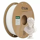 eSUN Filamento per Stampante 3D PLA Opaco Aggiornato, Filamento PLA Opaco da 1.75mm, Precisione Dimensionale +/- 0.02mm, Bobina da 1kg Filamento per Stampa 3D per Stampanti 3D, Bianco Latte Opaco
