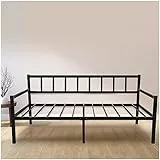 Dreamzie Struttura Letto Singolo - Letto Divano 92x192 cm - Divano Letto Doghe Per le Matelas 90x190 cm - Letto Divano Cameretta Singolo - Struttura in Metallo Nero
