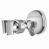 Doccia Regolabile Rimovibile Universale Staffa da Parete Soffione, Supporto per doccia regolabile a 360°, Ventosa Regolabile ad Angolo Supporto per Doccia (Sliver-1)