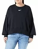 NIKE DQ5761-010 W NSW PHNX FLC OOS Crew Maglia Lunga Black/Sail XL