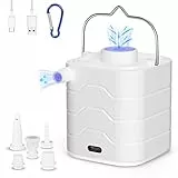 Pompa Elettrica Ricaricabile, Pompa Elettrica, GuKKK 2000 mAh Pompa ad Aria Elettrica Portatile, 2 in 1 USB Gonfiatore Elettrico con 5 Ugelli, lampada,per Barca Gonfiabile D'aria Piscina Sacco a Vuoto